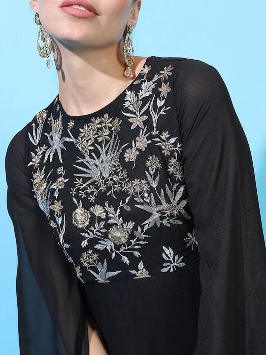 Vishudh Black Maxi Dress