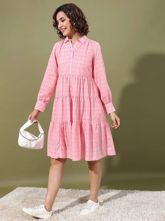 Vishudh Print A-Line Dress