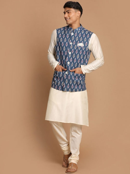 Vastramay Men Kurta with Pyjama & Nehru Jacket
