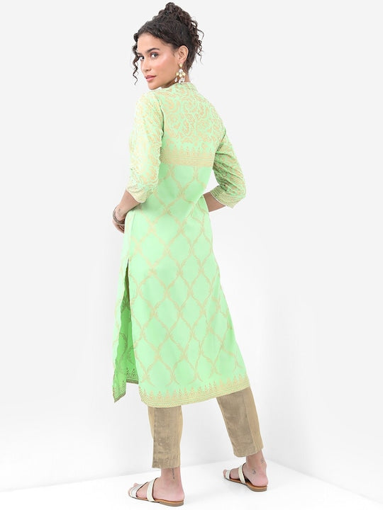 Vishudh Women Ethnic Motifs Printed Straight Kurta