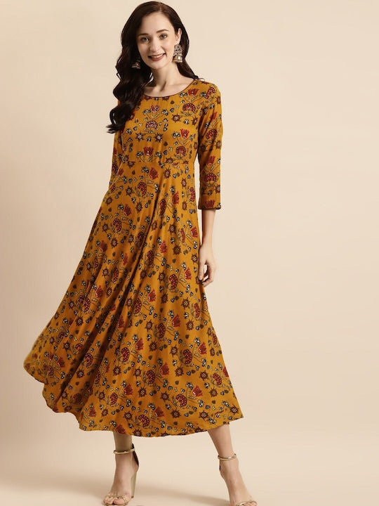 All about you Yellow Floral Print Maxi Dress