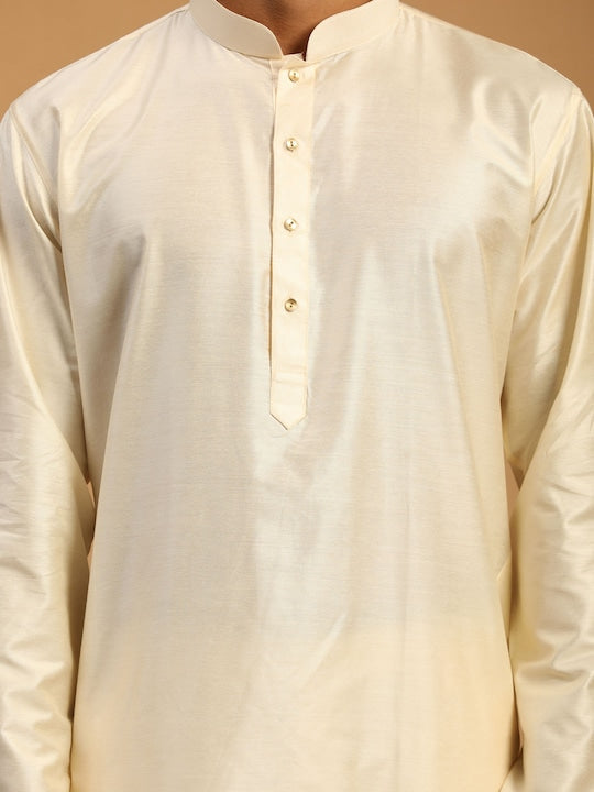 Vastramay Mandarin Collar Kurta with Pyjamas & Nehru Jacket