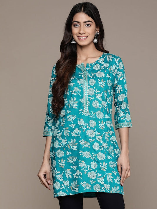 Anubhutee Floral Printed Straight Kurti