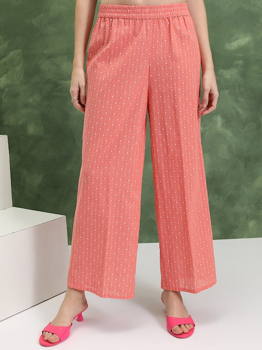 Vishudh Floral Printed Regular Pure Cotton Kurta with Palazzos