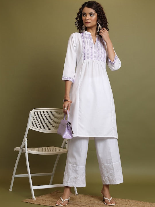 Vishudh Ethnic Motifs Embroidered Kurta