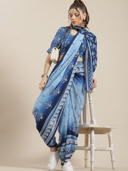 AKS Floral Printed Saree