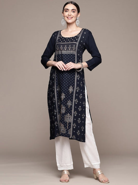 Anubhutee Women Ethnic Motifs Printed Floral Kurta