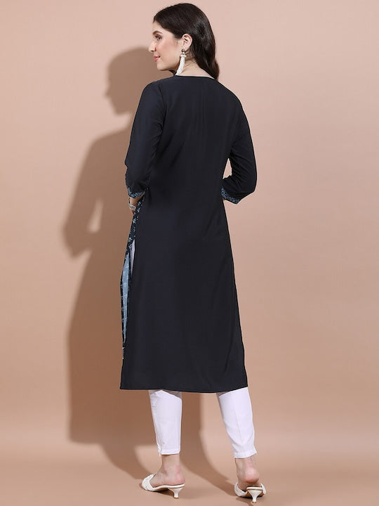 Vishudh Ethnic Motifs Printed Thread Work Kurta