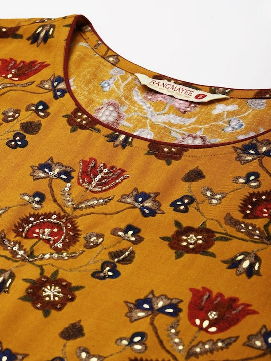 All about you Yellow Floral Print Maxi Dress