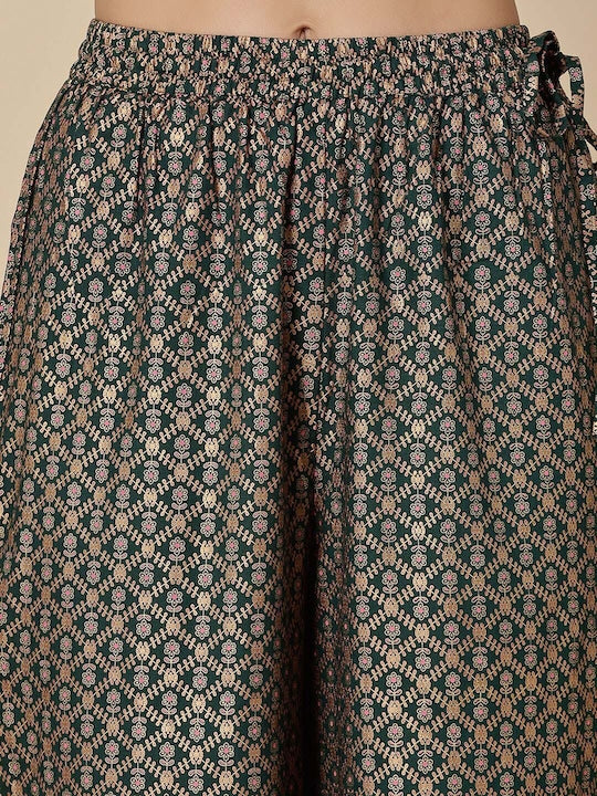 All about you Ethnic Motifs Printed A-Line Kurti with Palazzos