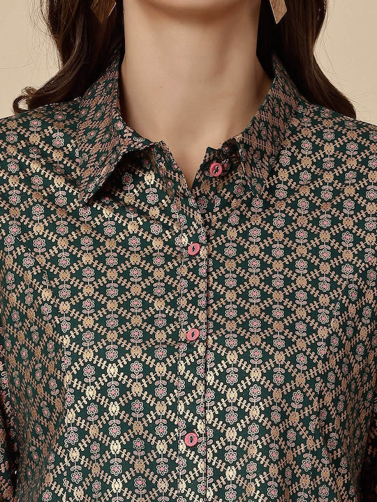 All about you Ethnic Motifs Printed A-Line Kurti with Palazzos