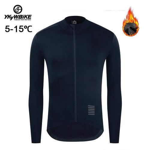 Ykywbike Winter Cycling Jersey Men's Thermal Fleece Bicycle Clothing - zoter Shop