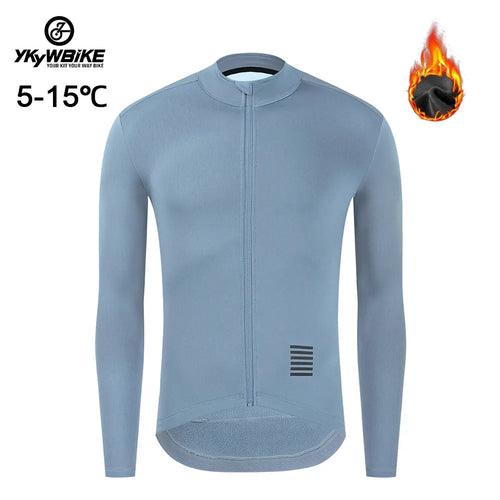 Ykywbike Winter Cycling Jersey Men's Thermal Fleece Bicycle Clothing - zoter Shop