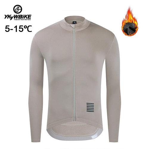 Ykywbike Winter Cycling Jersey Men's Thermal Fleece Bicycle Clothing - zoter Shop