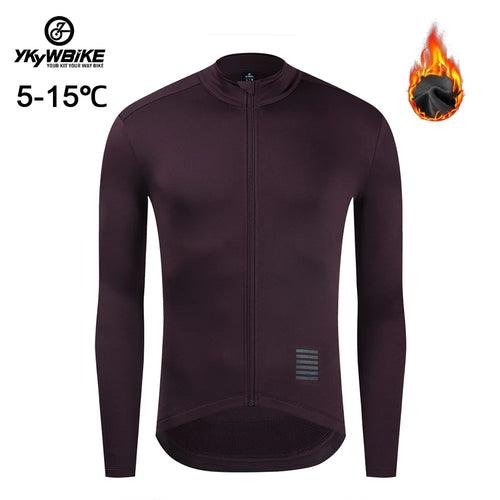 Ykywbike Winter Cycling Jersey Men's Thermal Fleece Bicycle Clothing - zoter Shop