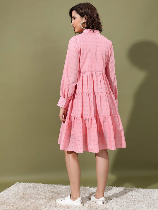 Vishudh Print A-Line Dress